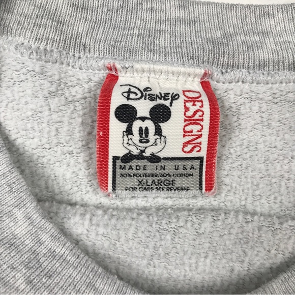 Vintage Disney Designs Gray Mickey Mouse Sweatshirt - Picture 10 of 11